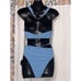 NEW WITH TAGS Lulus Sexy WOMEN Sun Ray Babe Light Blue Wrap Halter Bikini Top si