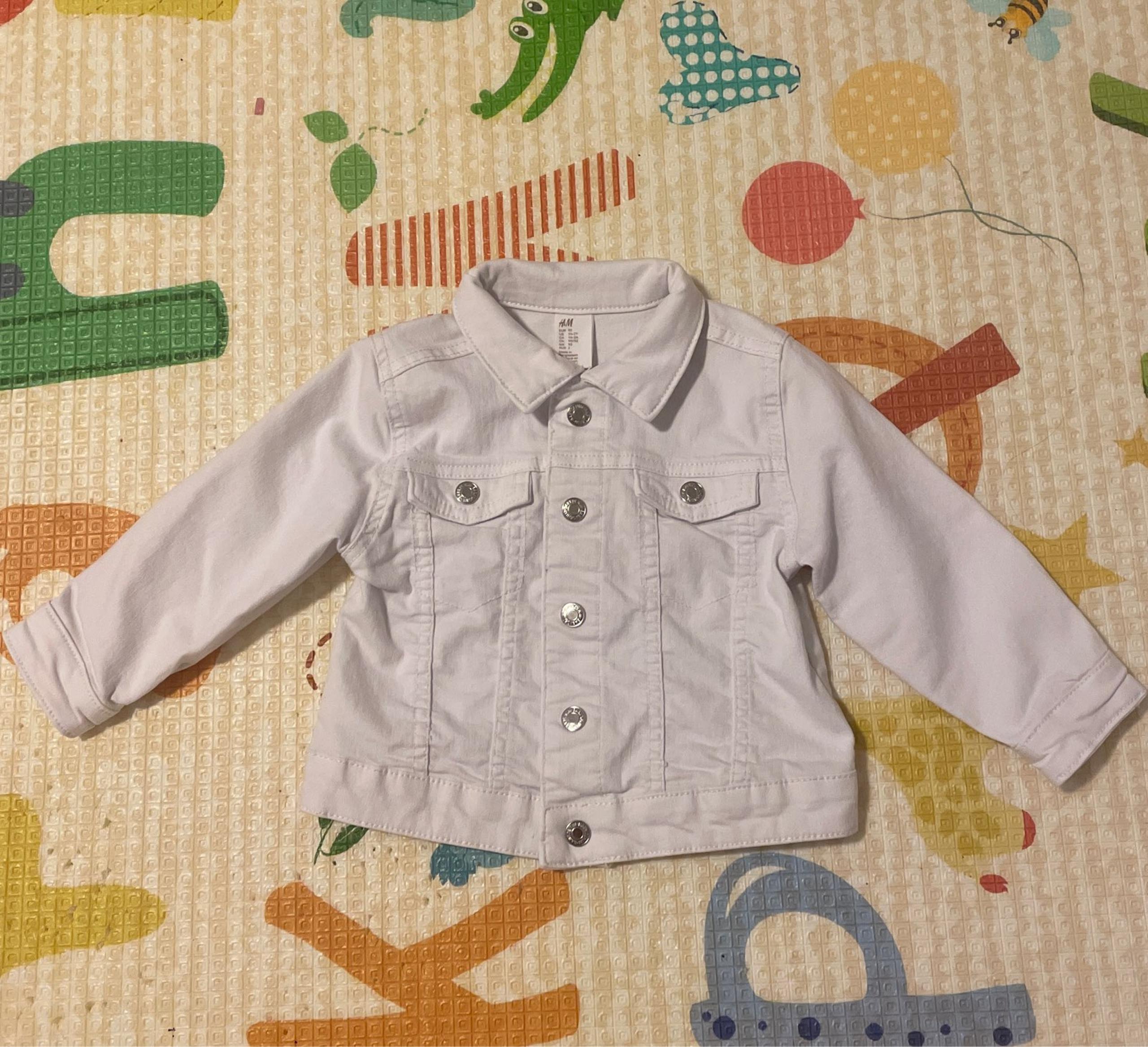 H&M Boy White Denim Jacket 1 1/2-2Yr old