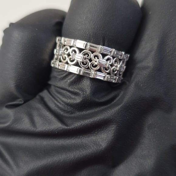 Sterling Silver 925 Elegant Silver Filigree Ring