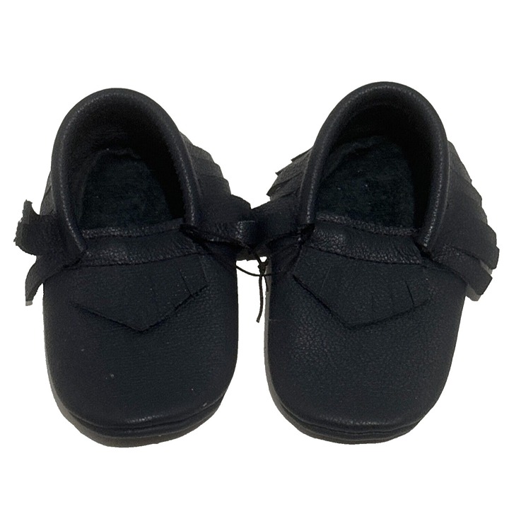 NEW Leather Blue Mary Jane Shoe Moccasins Handmade Christmas Dress Baby 6