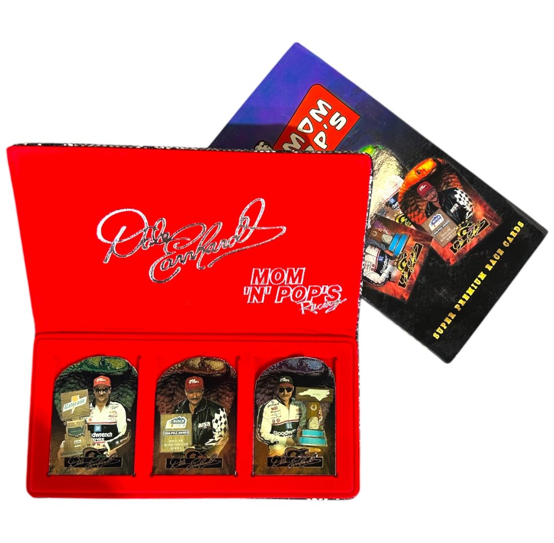 NASCAR Dale Earnhardt Gold Edition Embossed Cards By Mom ‘n’ Pops - Collectible