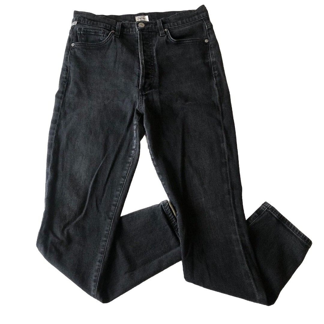 Citizens Of Humanity Womens Black Olivia Premium Vintage Slim Ankle Jeans 28