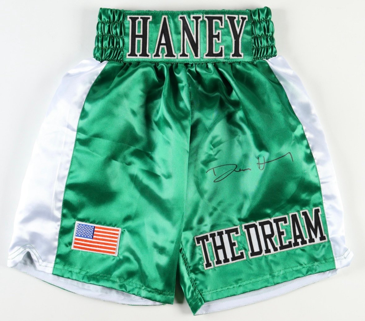 Devin Haney Autographed Signed Boxing Trunks - Beckett Hologram