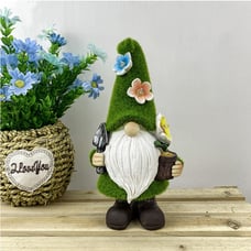 Solar Lights Dwarfs Plant Flowers Resin Garden Decorations Landscape Lights