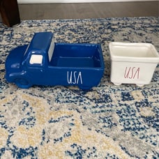 Rae Dunn USA Truck w/ Cart