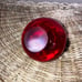 Vintage Hand Blown Candy Apple Red Art Glass Apple Paperweight By Lori Ritz 1998