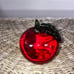 Vintage Hand Blown Candy Apple Red Art Glass Apple Paperweight By Lori Ritz 1998