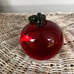 Vintage Hand Blown Candy Apple Red Art Glass Apple Paperweight By Lori Ritz 1998
