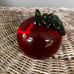 Vintage Hand Blown Candy Apple Red Art Glass Apple Paperweight By Lori Ritz 1998