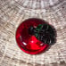 Vintage Hand Blown Candy Apple Red Art Glass Apple Paperweight By Lori Ritz 1998