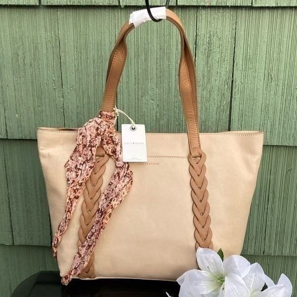 Luck Brand Ella Leather Bohemian Tote Shoulder Bag Purse