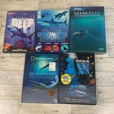 Lot of 5 Oceanic DVDs Mysteries Underwater Shark Week Sea Monster Deep Sea