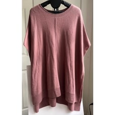 Nordstrom Rib Wool Cashmere Taupe Chestnut Poncho Cozy Comfy One Size