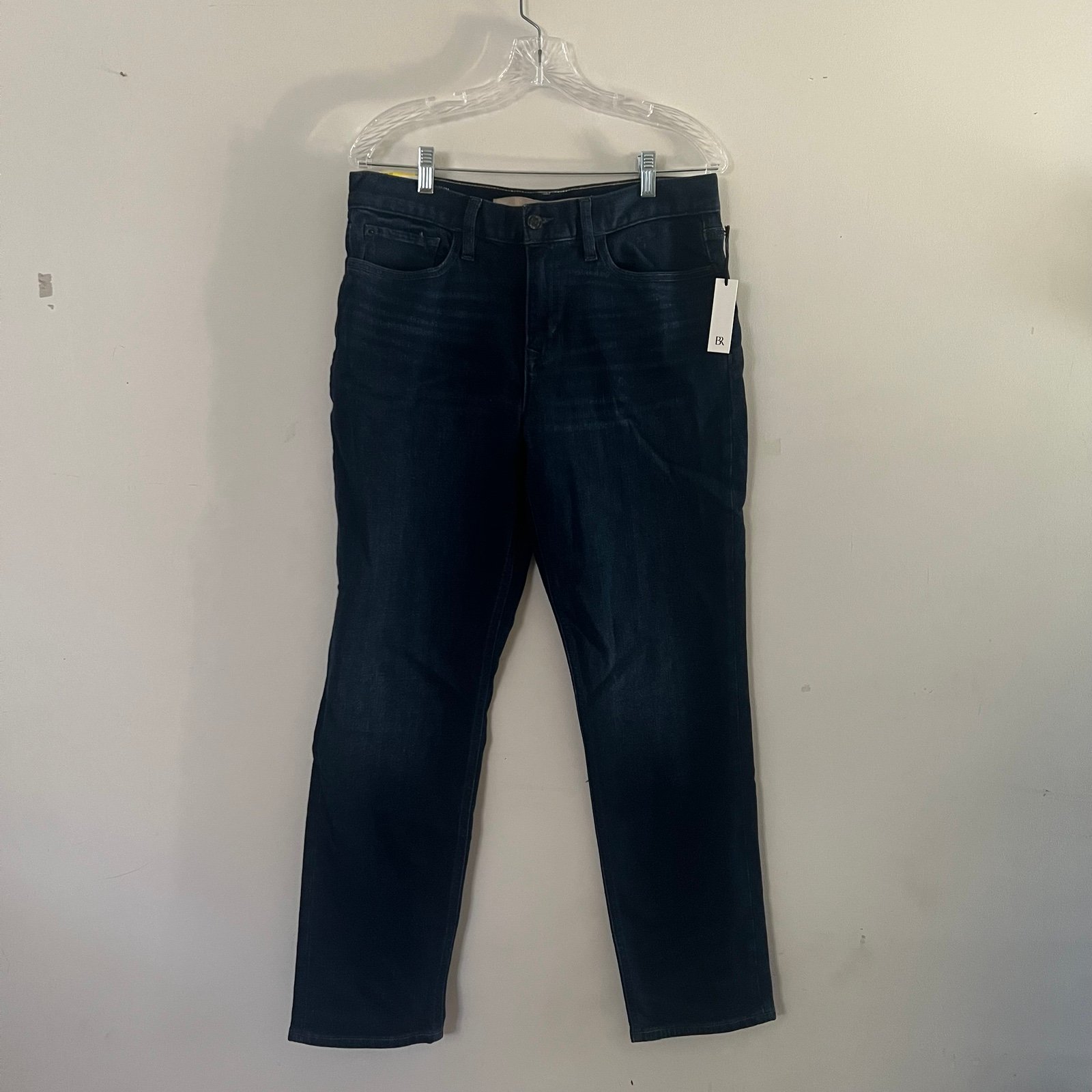 Banana Republic slim fit traveler denim dark wash A35