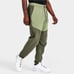 NIKE Tech Fleece Jogger Pants 2XL Tall Mens Olive Green Color Block Slim Fit NSW