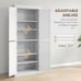 72.5 Freestanding Kitchen Pantry Cabinet, Tall Storage Cabinet with 4 Doors