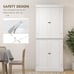 72.5 Freestanding Kitchen Pantry Cabinet, Tall Storage Cabinet with 4 Doors