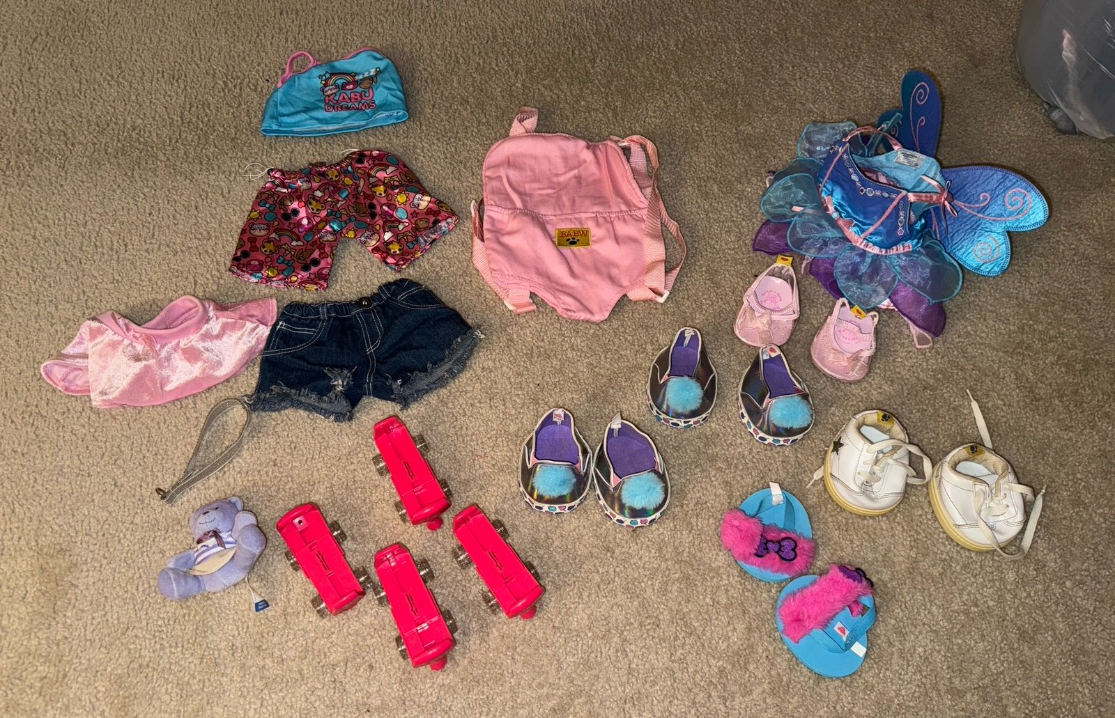 Lot builds a bear clothing and shoes , skates ballerina dress