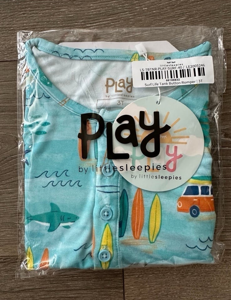 SOLD OUT Little Sleepies 3T Surf Life Tank Romper *NIB*