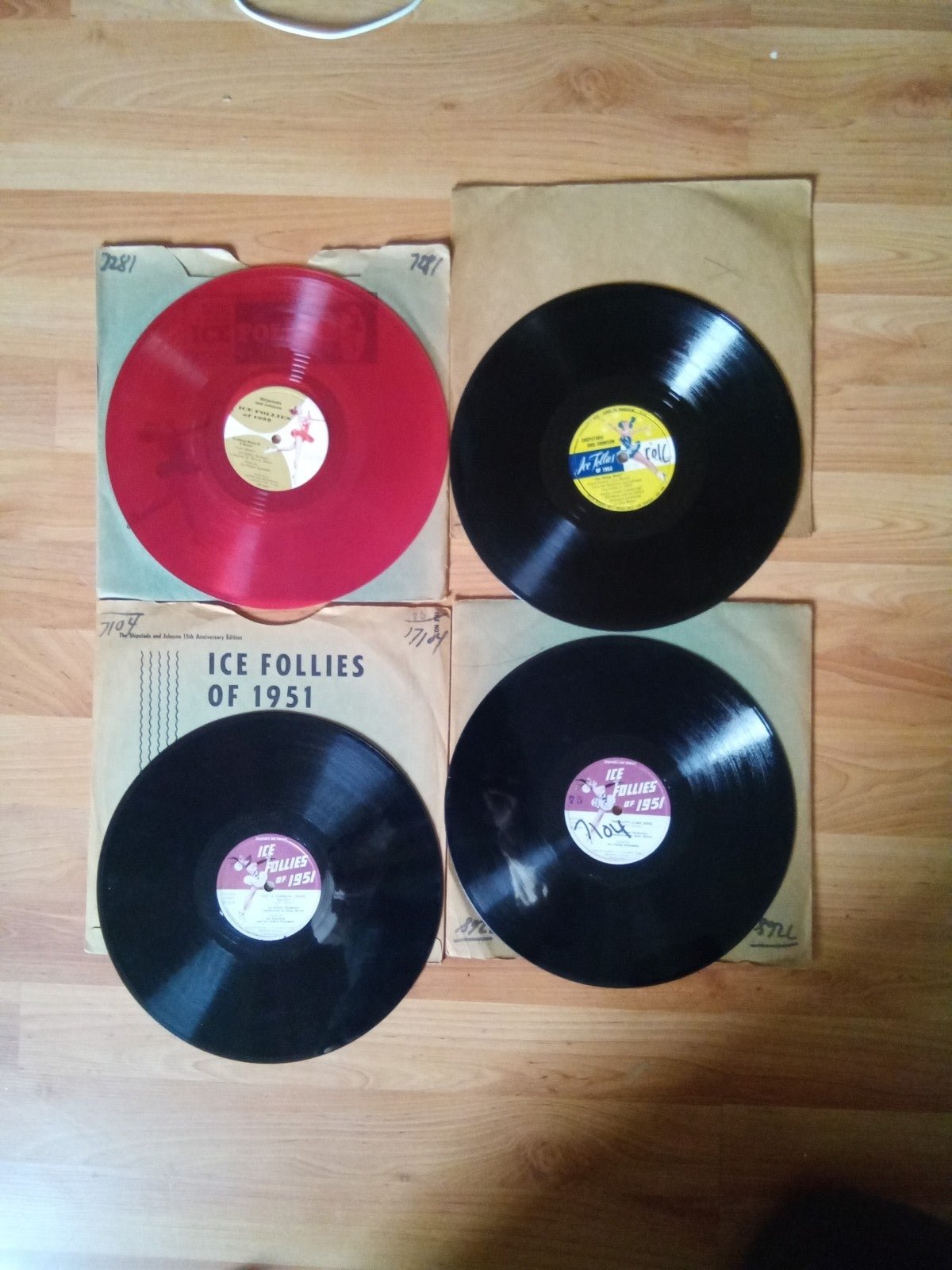 RARE ORIGINAL AUTHENTIC RECORDS 4 VINTAGE ICE FOLLIES 1951 ' 53' 55