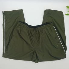 VINTAGE Starter Windbreaker Athletic Pants Mens XL Green Soft Shell Lined Baggy