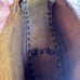 Vintage Brown Leather Purse Feather Boho Festival Shoulder Bag Crossbody Rare
