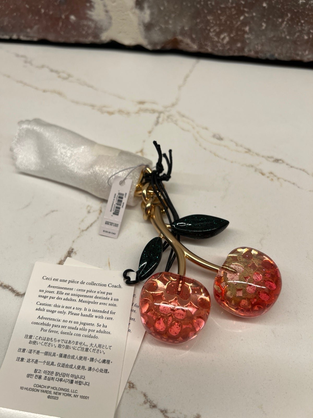 Coach Signature Cherry Bag Charm 88547 LAST ONE