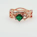 Emerald Green Stone Ring Rose Gold Plated Anelli Ring, GPMB1499