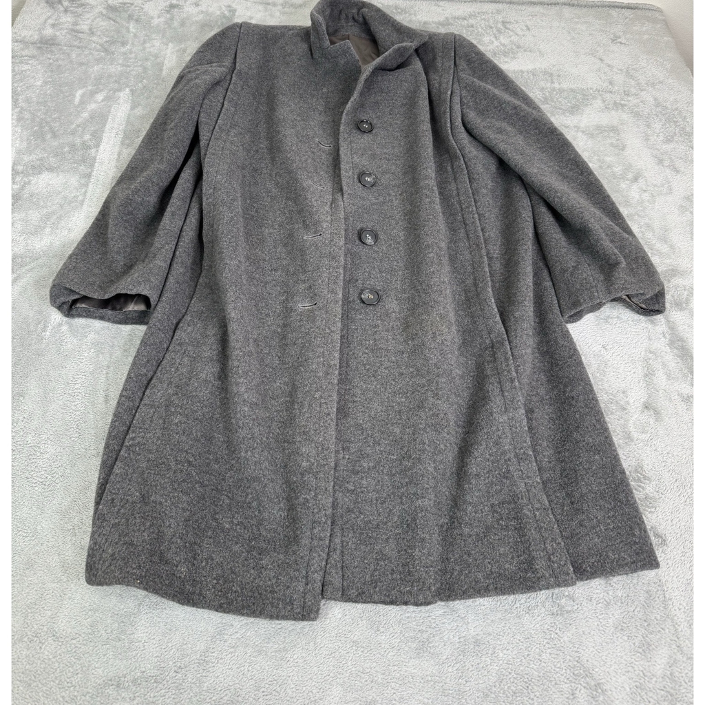 Vintage Regency Cashmere Trench Coat Women's Size 8 Gray