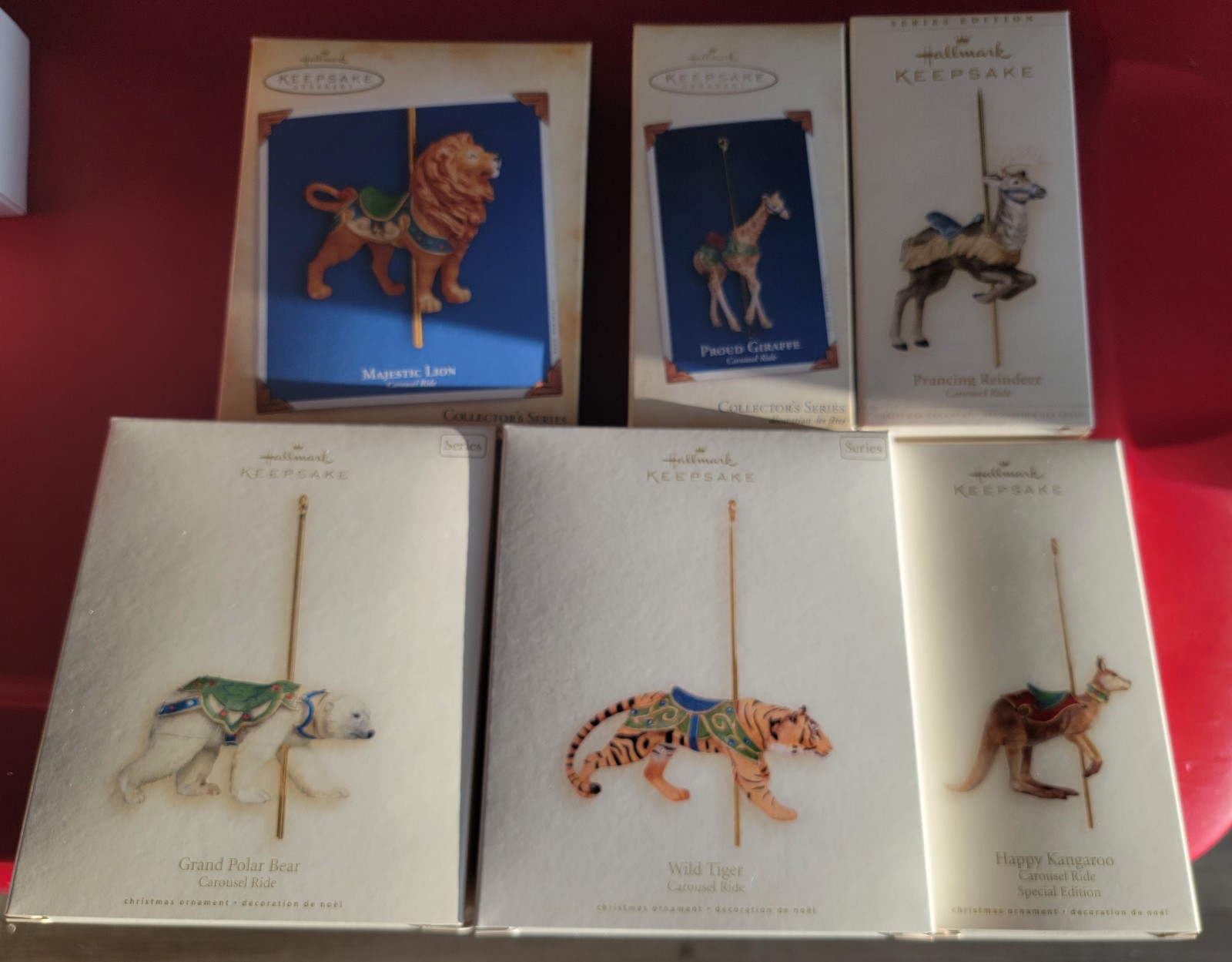 Hallmark Carousel Ride ornaments full set of 6