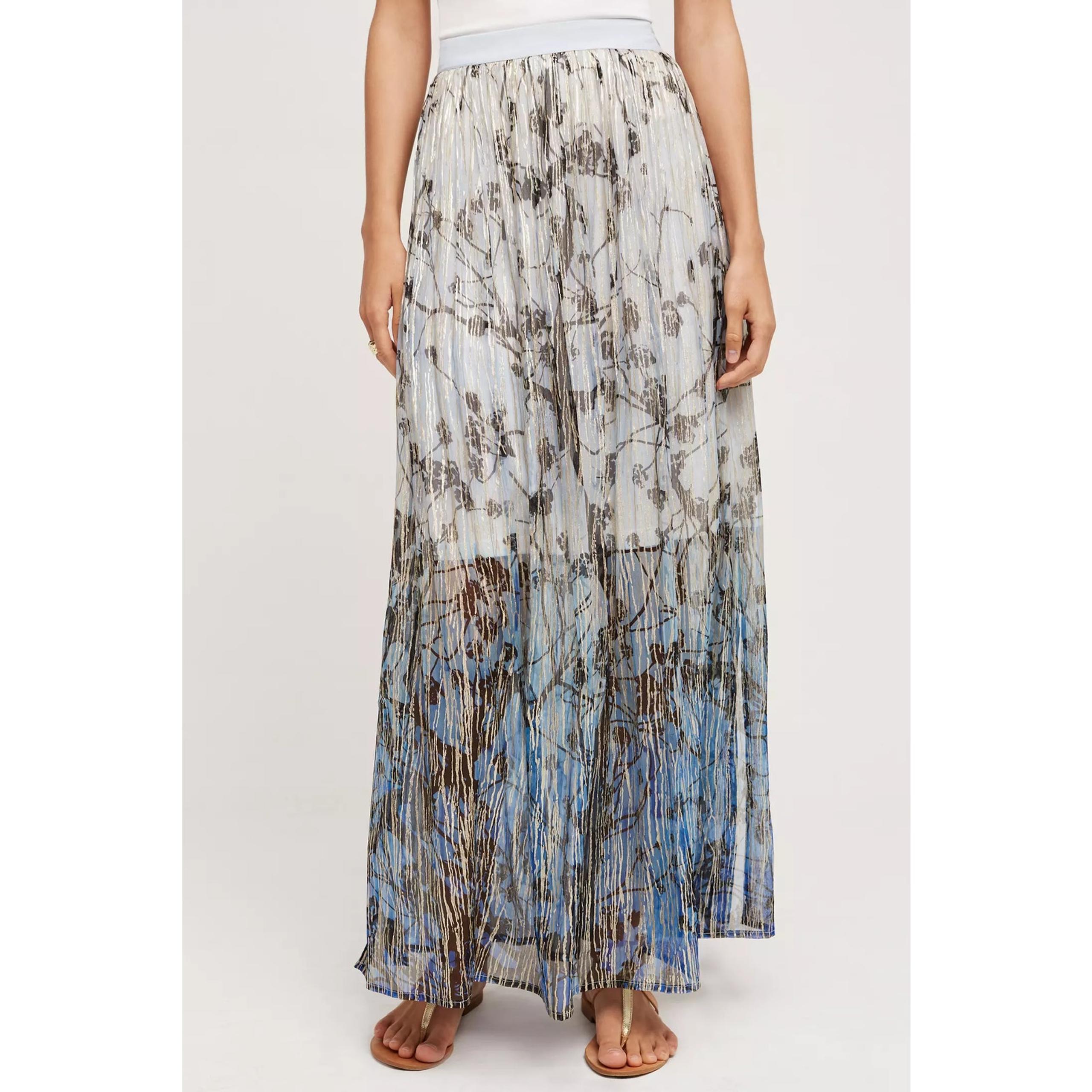 Anthropologie Skirt Womens Extra Small NWT Maxi Blank London Pahoa Shimmer Gold