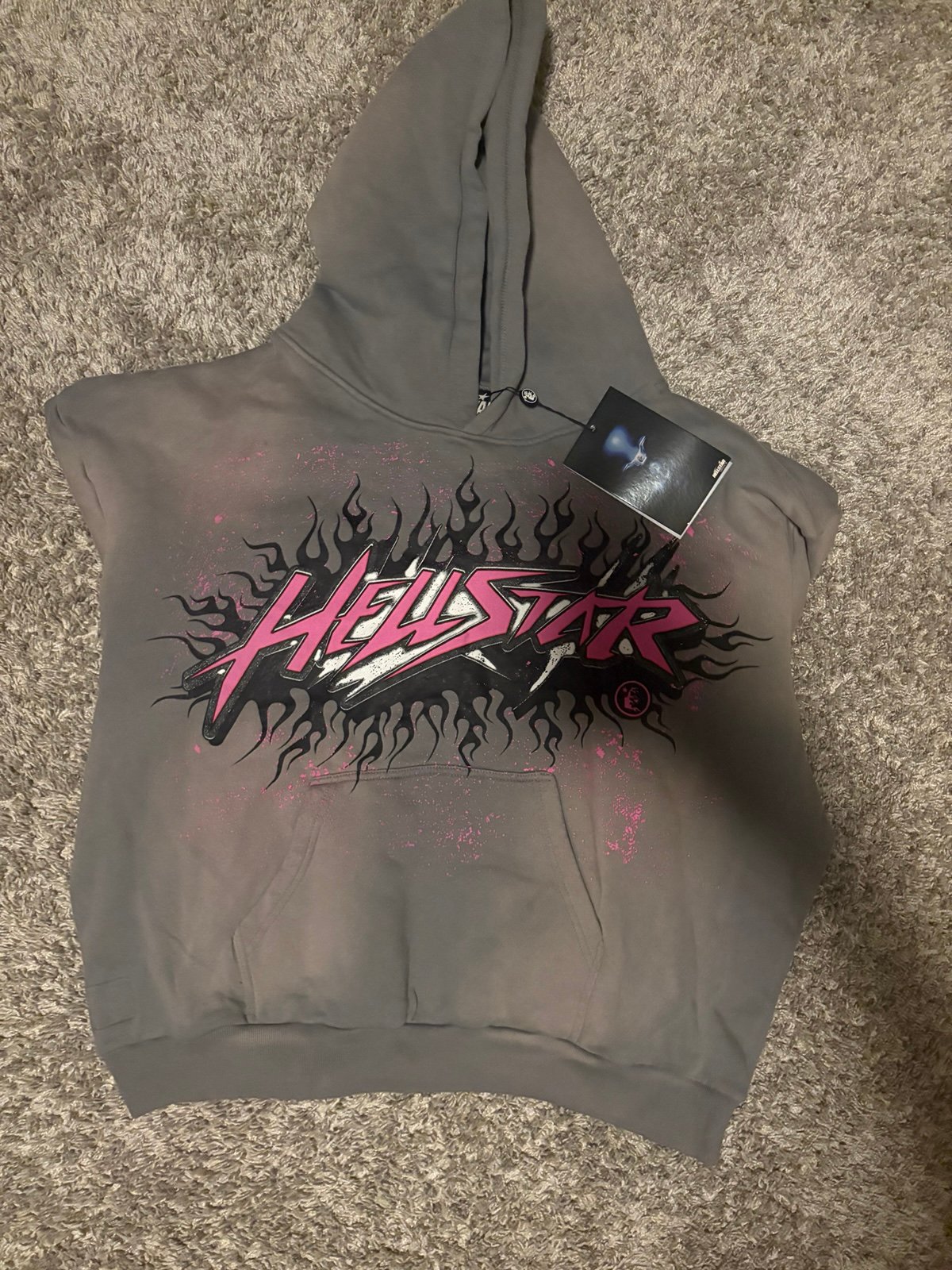 Hellstar Grey & Pink Hoodie