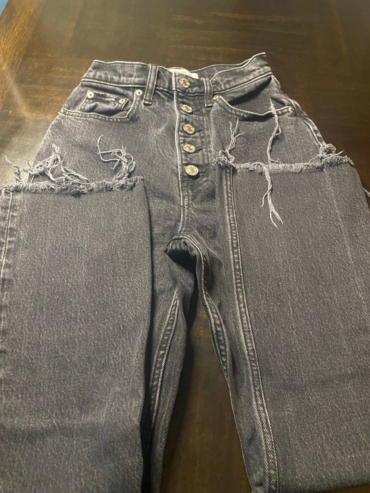 Abercrombie &Fitch Curve Love The Kick Flare Ultra High Rise Size 00 Regular /W