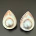 Vintage LUC 925 Sterling Silver Lucas Lameth Blister Baroque Pearl Earrings 11g.