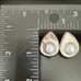 Vintage LUC 925 Sterling Silver Lucas Lameth Blister Baroque Pearl Earrings 11g.