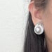 Vintage LUC 925 Sterling Silver Lucas Lameth Blister Baroque Pearl Earrings 11g.