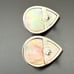 Vintage LUC 925 Sterling Silver Lucas Lameth Blister Baroque Pearl Earrings 11g.