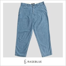 RageBlue Japanese Men's Baggy Denim Pants Jeans Zip Fly Indigo Size L