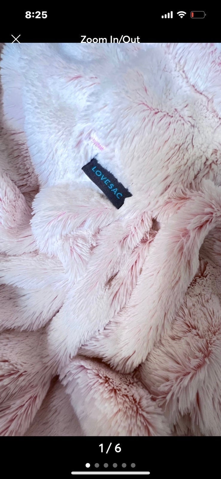 Lovesac Supersac Cover Blossom Cuddle Frost Phur Pink BeanBag Lounge Chair Cover