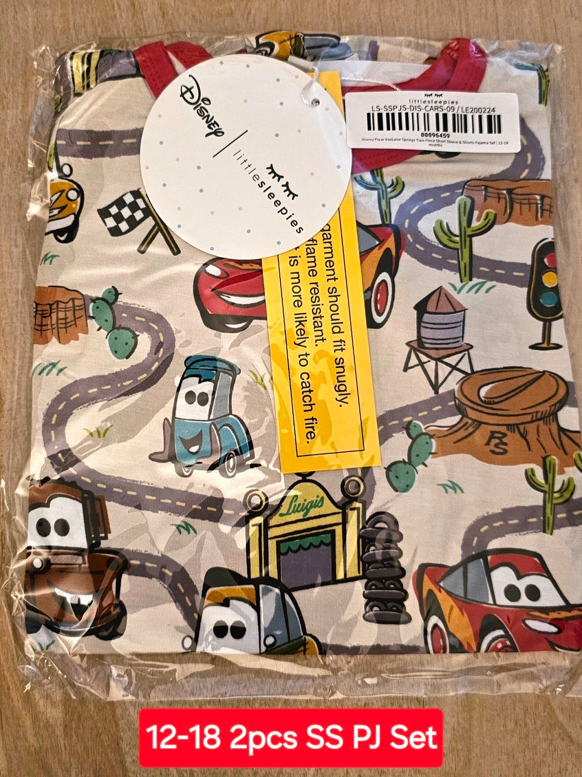 Little Sleepies Cars 2pc Short & Short Sleeve PJ Set | 12-18