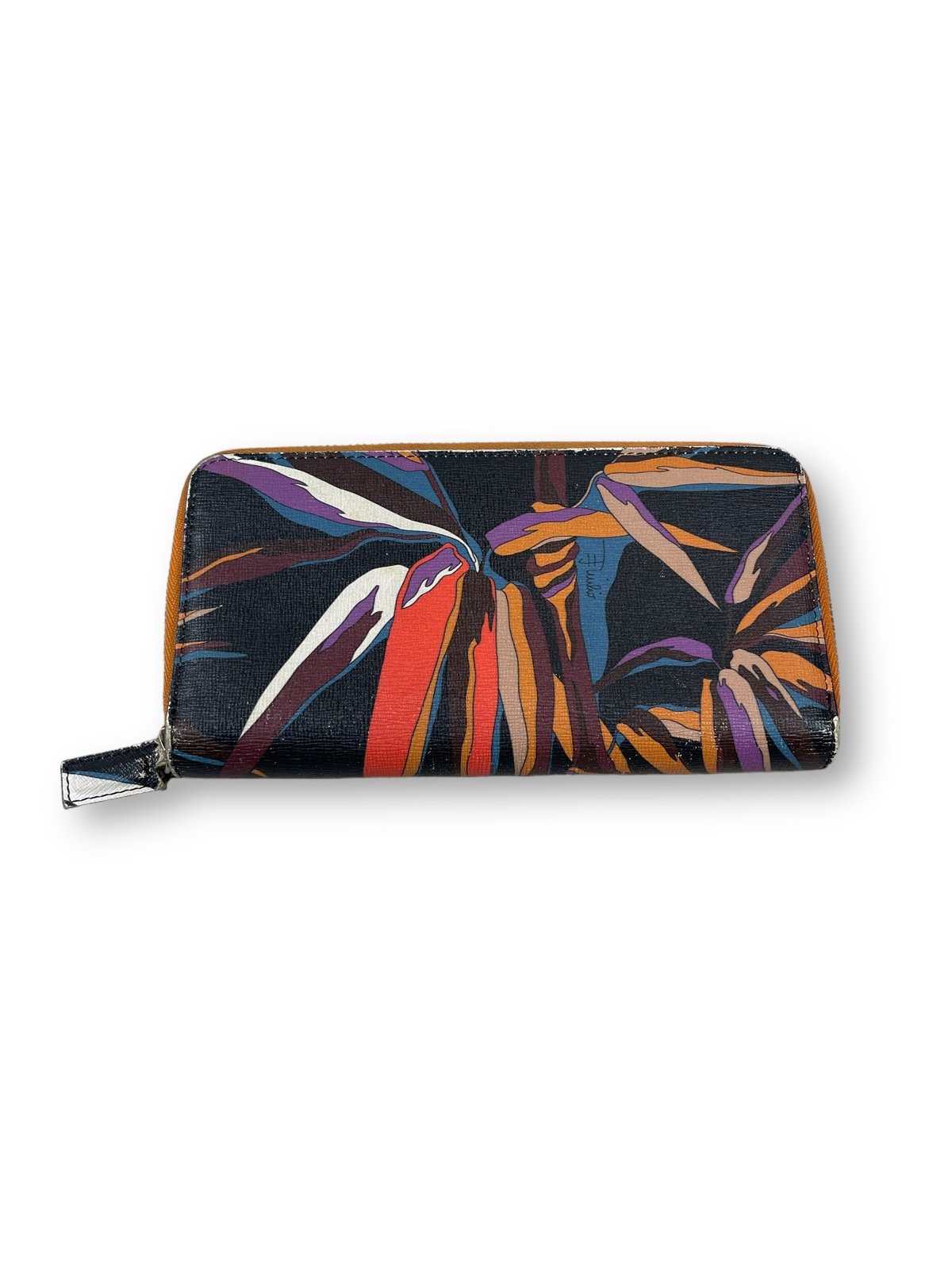 Emilio Pucci tropical print zipper long wallet