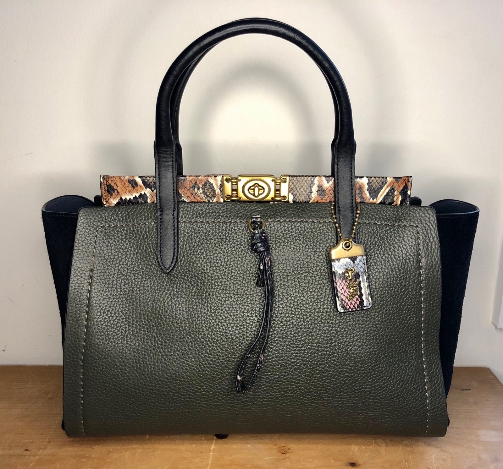Coach 1941 Troupe Carryall 35 In Colorblock With Snakeskin Detail