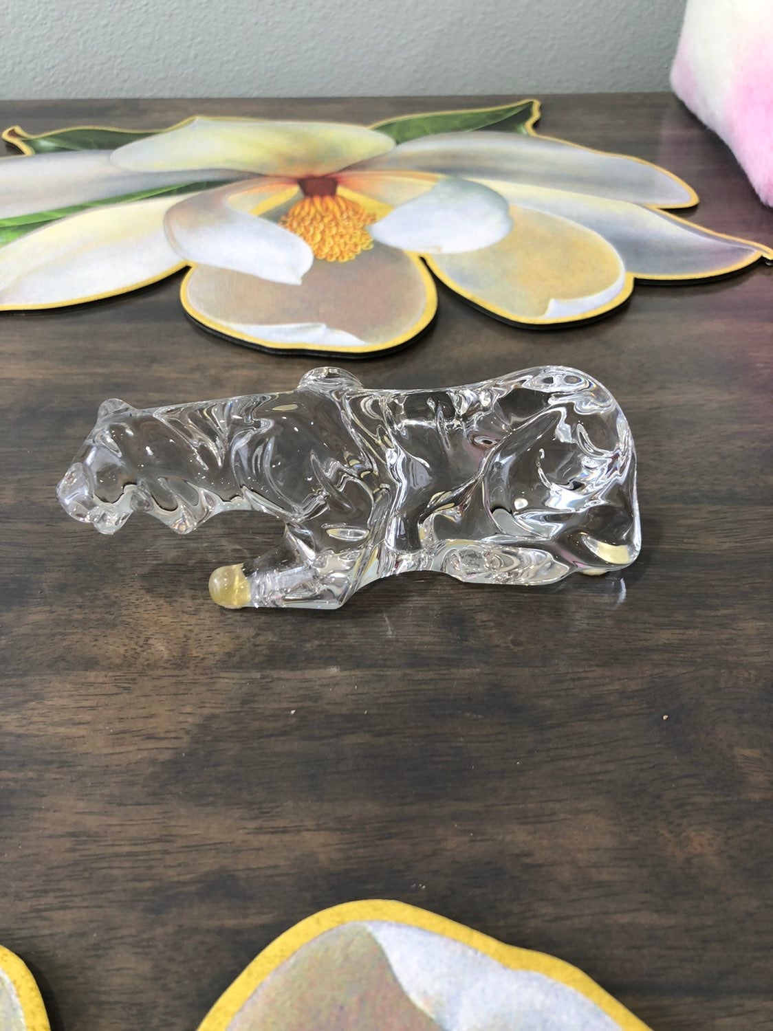 Baccarat Crystal Crouching outlet Tiger Figurine France