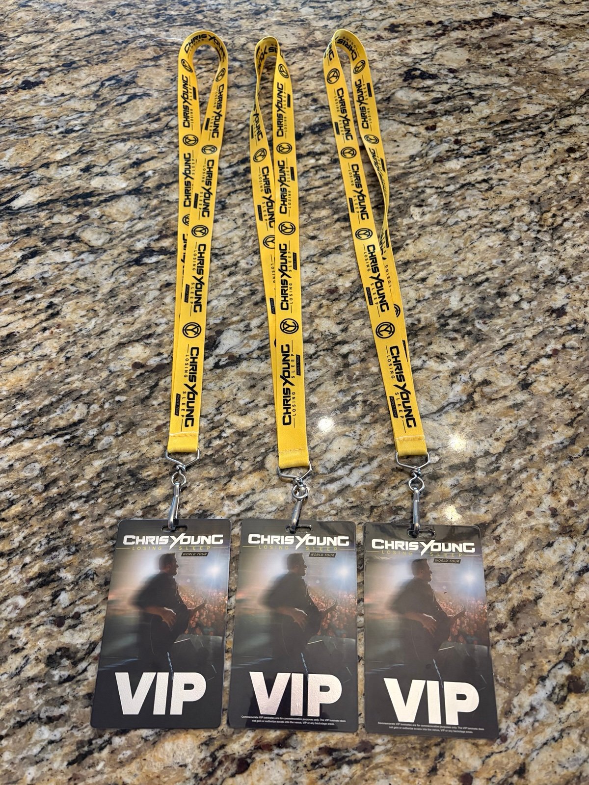 Chris Young Losing Sleep World Tour VIP Lanyards & Posters Memorabilia