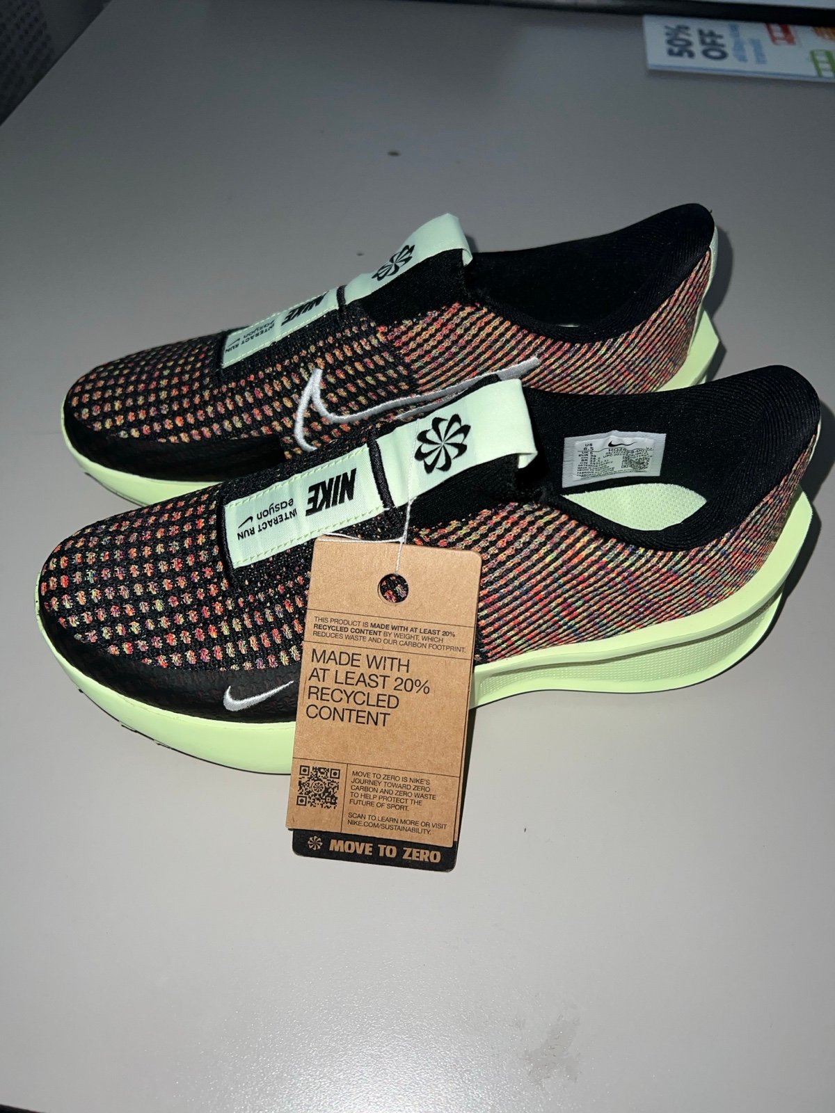 Nike Interact Run EasyOn SE Volt Women's Size 6.5