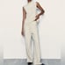 NWT Zara soft turtleneck ecru top. Size Large