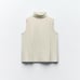 NWT Zara soft turtleneck ecru top. Size Large