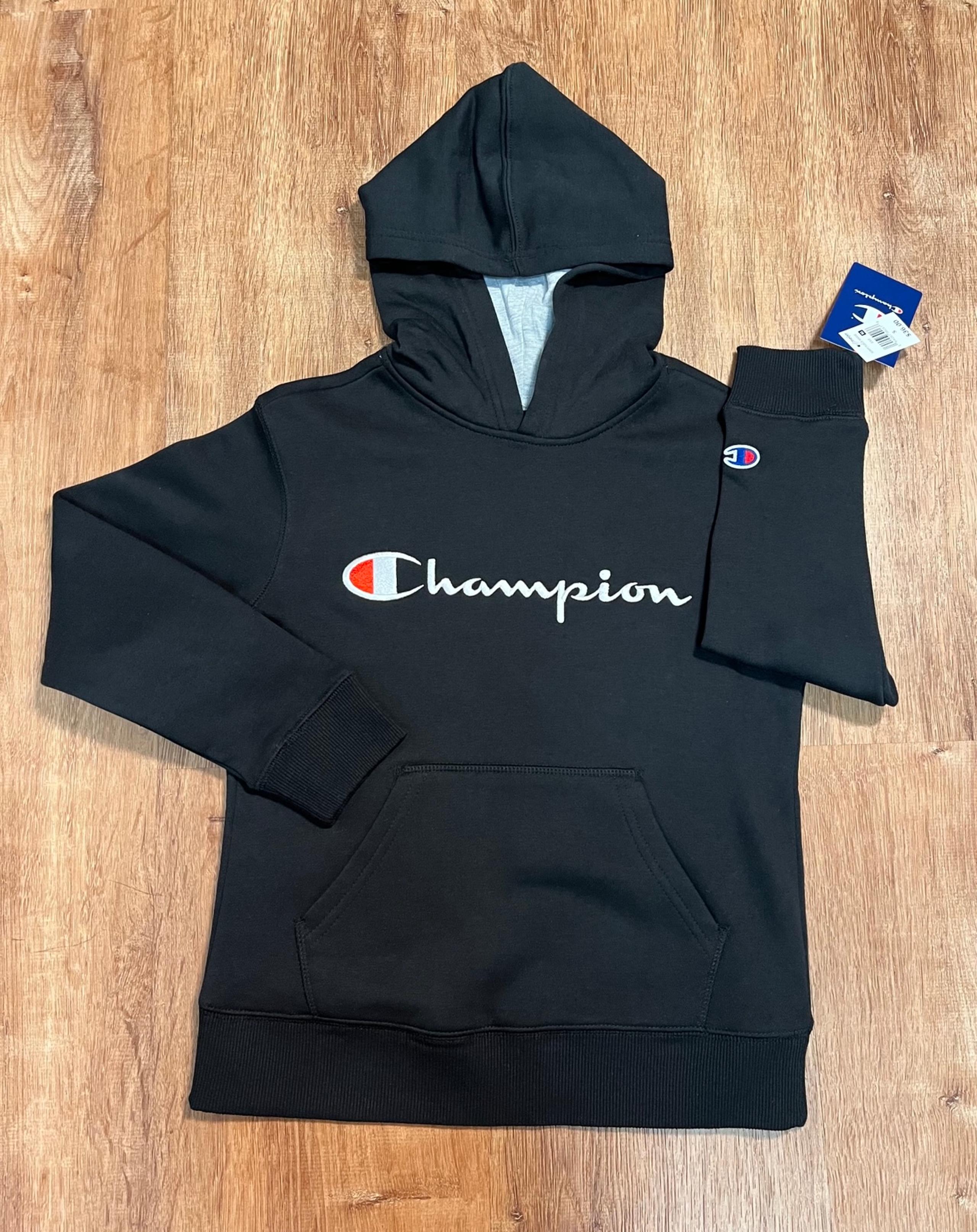 Champion kids boys Hoodie black size S