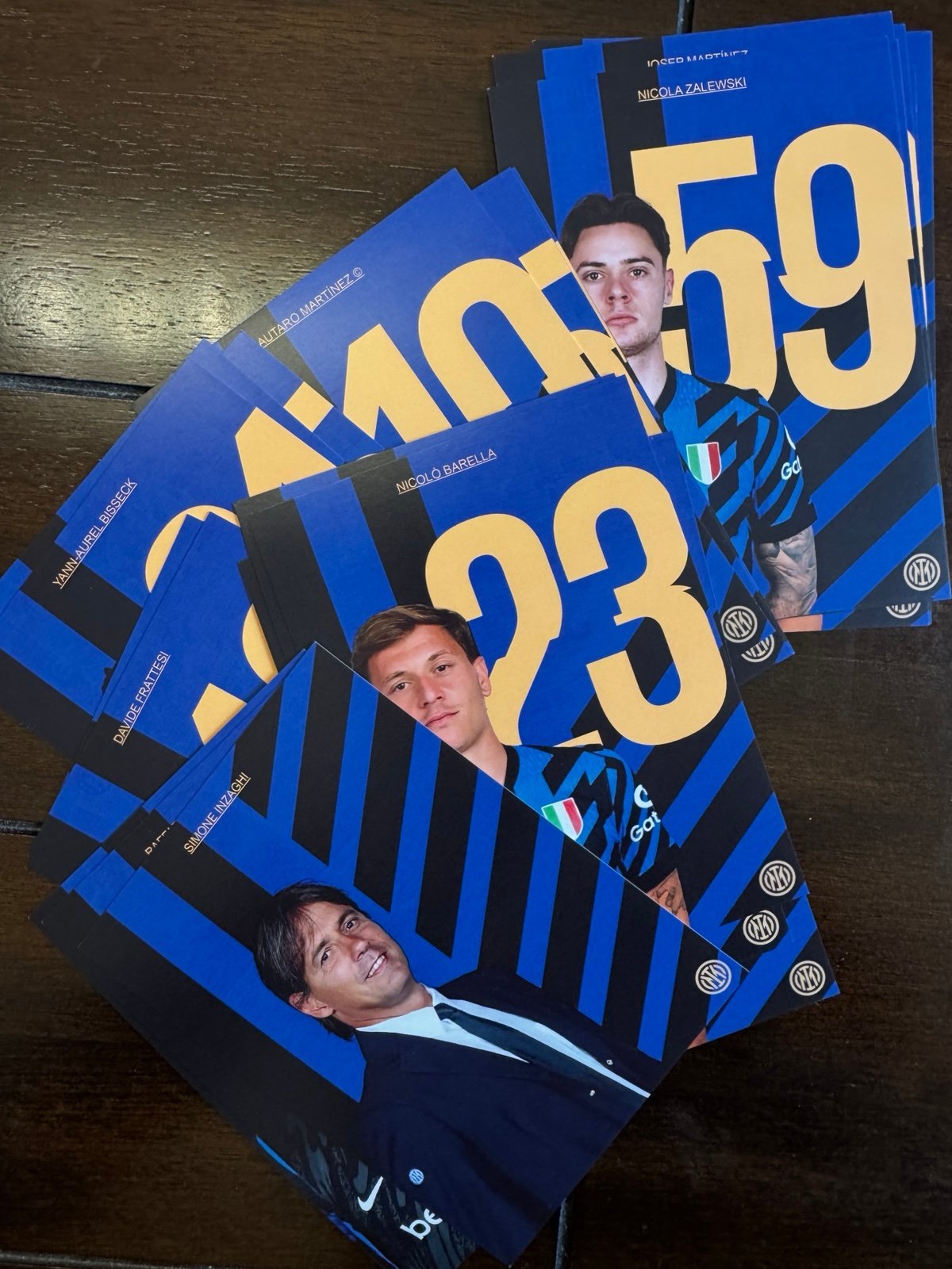 INTER MILAN 24-25 squad postcard set no jersey shirt