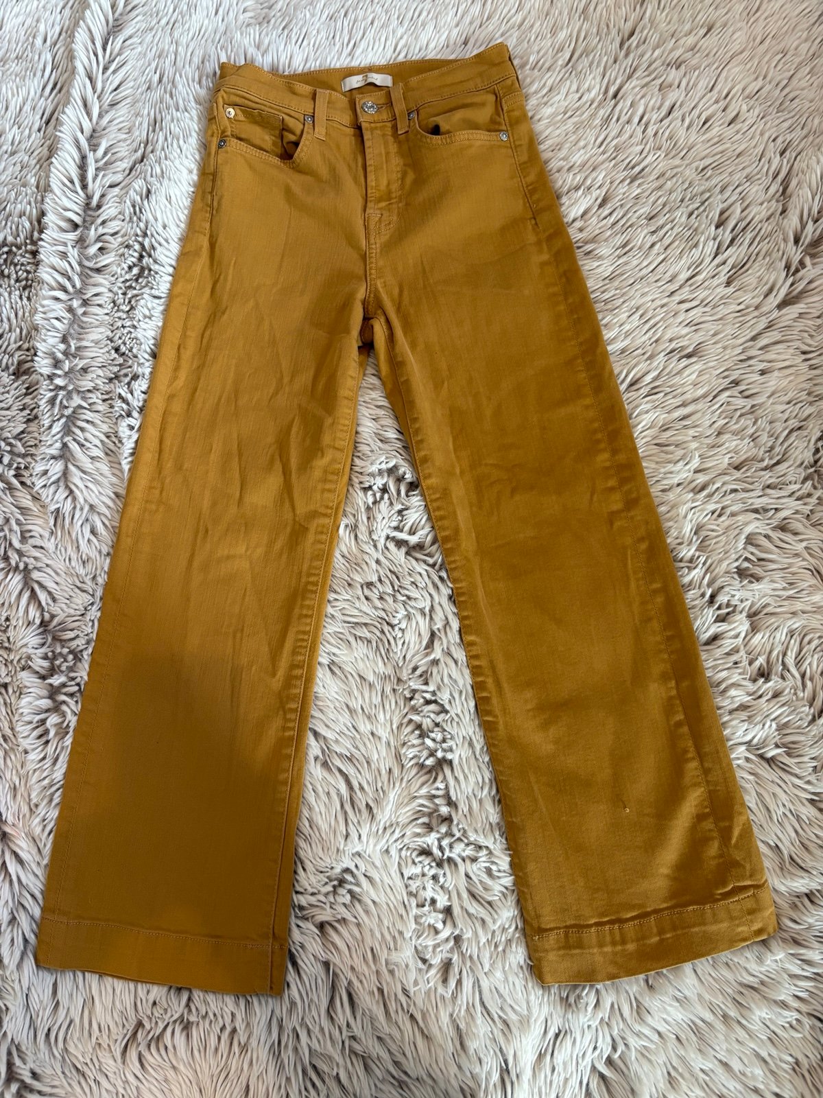 7 for all mankind wide flare cropped pants